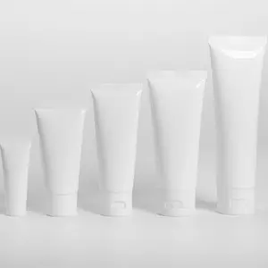 30ml empty cosmetic white plastic tube for hand cream packaging 100ml plastic pearl tube for facial wash