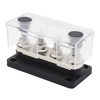 Bloc de distribution d'alimentation 4 gangues 300A M8, barre omnibus, borne de connexion 12V, noir
