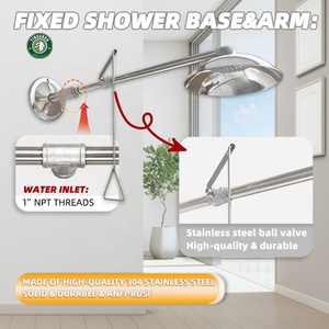 Acero inoxidable Ducha <span class=keywords><strong>DE</strong></span> SEGURIDAD <span class=keywords><strong>Lavaojos</strong></span> Estación <span class=keywords><strong>de</strong></span> ducha <span class=keywords><strong>de</strong></span> emergencia montada en la <span class=keywords><strong>pared</strong></span> - Product Image 3