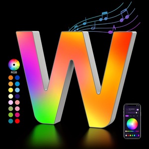 ไฟ LED ตัวอักษรเปลี่ยนสีได้ ใช้พลังงานจาก USB <span class=keywords><strong>ค</strong></span>วบ<span class=keywords><strong>ค</strong></span>ุมผ่านแอพ กันน้ำระดับ IP65 ไฟโฆษณาสำหรับกลางคืน - Product Image 2