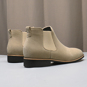 Botas Oxford Chelsea Chukka para Hombre, Botines con Cordones, Impermeables, Casuales de Verano, Parte Superior de Cuero PU y Gamuza, Antideslizantes - Product Image 4