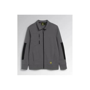 DIADORA UTILITY - 702.178755-75070/3XL Sweat-shirt à fermeture éclair gris acier interlock avec inserts latéraux noirs sur les manches - Product Image 1