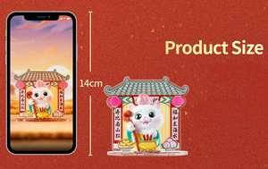 Wish & Whiskers Blind Box Mini Gattini in Resina Portafortuna Una Moneta alla Volta Fabbricato in Cina Unisex - Product Image 2