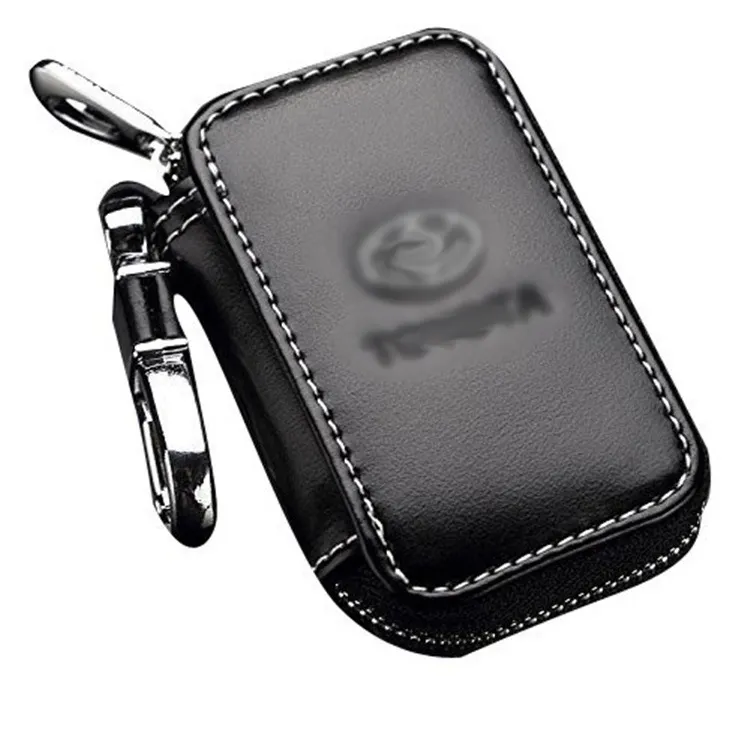 Пользовательский логотип кожаный Универсальный рекламный подарок Автомобильный фирменный чехол для ключей