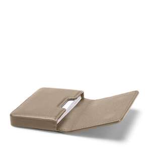 תיק בעל כרטיס מעור אמיתי עם כיסוי flap - Product Image 4