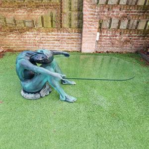 Escultura de Mujer Desnuda en Bronce Fundido, Adorno para Interiores y Exteriores, Mesa de Centro en Venta - Product Image 3