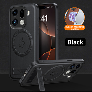 Étui en cuir avec support pour OPPO Find X9 Pro, pour Realme 15 14 C85 Pro Reno 14F, charge magnétique sans fil, protection antichoc - Product Image 2