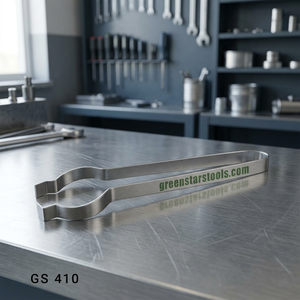 Pinzas de doble punta de acero de alta resistencia tipo flasco para fundición de joyas, para un manejo seguro de flascos calientes y uso en talleres de orfebrería | GS410 - Product Image 3