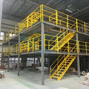 Mezzanine lantai baja tugas berat kustom rak kawat Platform lantai kedua untuk penyimpanan gudang lantai kedua Mezzanine - Product Image 2
