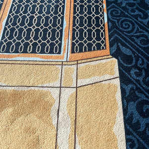 Tapis carré moderne en polyester lavable de grande surface, style européen de luxe, épais, pour salon et chambre, fabriqué à la machine, non tissé - Product Image 5
