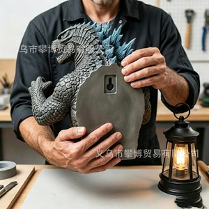 Lámpara Solar de Pared Godzilla con Forma de Animal, LED para Exteriores, Ángulo de Haz de 20 Grados, Vida Útil de 50000 Horas - Product Image 3