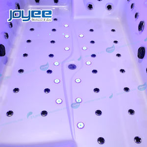 Baignoire balnéo d'angle JOYEE haut de gamme pour 2 personnes avec cascade LED romantique et massage ERC à 3 côtés - Product Image 4