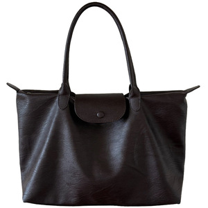 กระเป๋าสะพายข้างความจุขนาดใหญ่สีดำกันน้ำมีซิปสำหรับผู้หญิงเดินทางพักผ่อน - Product Image 4