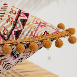 ปลอกหมอน<span class=keywords><strong>ผ้า</strong></span>แจ็คการ์ดสไตล์โมร็อกโกย้อนยุคปลอกหมอนผ้าโพลีเอสเตอร์ตกแต่งโซฟาสามารถซักได้ - Product Image 5