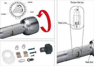 Clé dynamométrique à cliquet de qualité industrielle, 1/2 pouce, chromée, en acier CR-V, ouverture réglable, multi-torques, OEM - Product Image 3