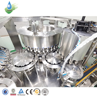 Ligne de production remplissante entièrement automatique 3 en 1 pour petite entreprise Machine d'embouteillage d'eau minérale pure en plastique