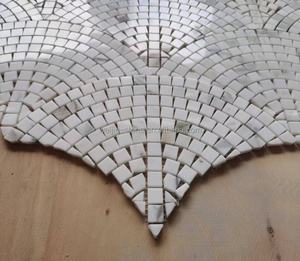 Nouveau Style marbre mosaïque moule en gros mosaïque carreaux de mur poli naturel Calacatta blanc marbre poisson échelle pétoncle ventilateur <span class=keywords><strong>Patte</strong></span> - Product Image 2