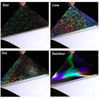 A3 A4 imperméable à l'eau clair brillant paillettes holographique stratifié feuilles imprimable vinyle autocollant papier pour imprimante à jet d'encre