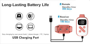 रिमोट सप्लाई के साथ वाटरप्रूफ रिचार्जेबल इलेक्ट्रॉनिक शॉक वाइब्रेशन पालतू कुत्ता प्रशिक्षण हार्नेस कॉलर बार्किंग कंट्रोल डिवाइस - Product Image 4