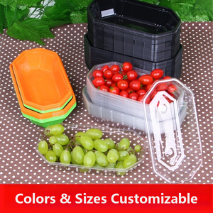 <strong>Disposable</strong> Eco-Friendly Transparent PET <strong>Plastic</strong> Food Storage <strong>Trays</strong> Cake Fruit Packing Display Dry Fruit Vegetable Snack - Product Image 2