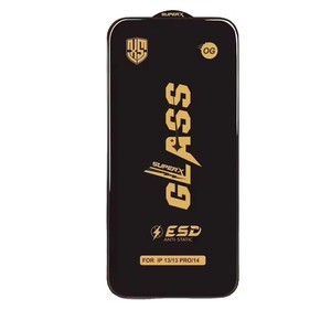 OG ESD HD Film protecteur d'écran en verre trempé antistatique pour <span class=keywords><strong>iPhone</strong></span> 16 15 <span class=keywords><strong>14</strong></span> 13 12 Pro Max pleine colle antichoc haute aluminium - Product Image 1