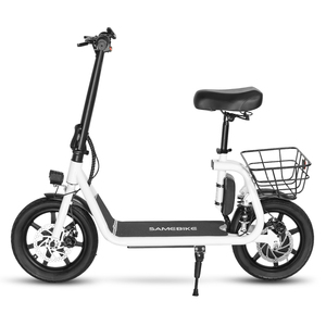 Samebike Nhỏ Và Di Động 500W Động Cơ Gấp Tay Thanh 14 Inch 13AH 36V Điện Xe Tay Ga Unisex Với Giỏ Chỗ Ngồi <span class=keywords><strong>E</strong></span>-Scooter - Product Image 2