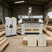 Machine de découpe CNC 1325 ATC avec changeur d'outils automatique pour le traitement des portes d'armoires, du MDF et du contreplaqué