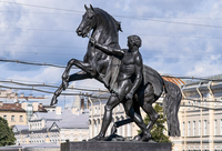 Cheval dompteurs Bronze Sculptures Renaissance Russe Cuivre Sculpture Ville Repère Métal Statue