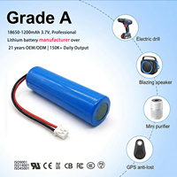 Paket Baterai Lithium KC 18650 Isi Ulang Buatan Sendiri 1200mAh 3.7V 500 Siklus Papan PCB Baterai Lithium Ion Silinder
