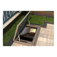 Toit ouvrant vertical moderne en alliage d'aluminium, manuel/électrique, avec isolation thermique et insonorisation pour terrasse, toit et sous-sol
