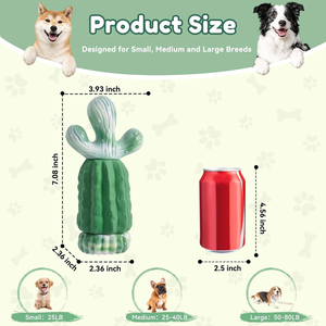Jouet à mâcher durable en caoutchouc en forme de cactus, saveur bœuf, avec logo personnalisé, pour chiens agressifs, pour le nettoyage des dents - Product Image 2