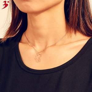 Collar con colgante <span class=keywords><strong>de</strong></span> <span class=keywords><strong>mapa</strong></span> <span class=keywords><strong>de</strong></span> Sudáfrica hueco <span class=keywords><strong>de</strong></span> acero inoxidable pequeño <span class=keywords><strong>Continente</strong></span> africano ciudad natal país cadena clavícula Collar gargantilla - Product Image 2