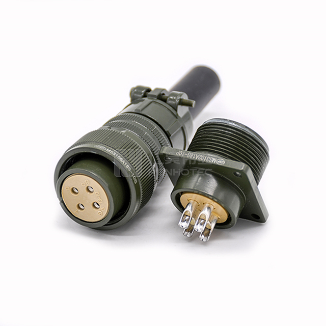 1 2 3 4 Pin MS 5015 Mil Amphenol Connector MS3106