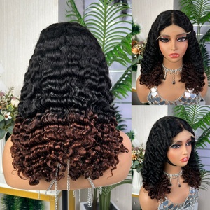 For Burmese Virgin Hair 16inch 3years Hair Weaving Super Double Drown 5x5 Lace Closure <b>Wigs</b> Factory Price - Product Image 2