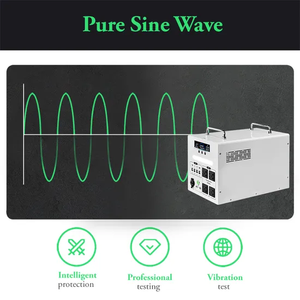 Portable 51.2V 2458Wh Solar <b>Backup</b> Power Station 48V 2000W Pure Sine Wave MPPT Controller <b>Battery</b> Jump External Pure Sine Wave I - Product Image 4