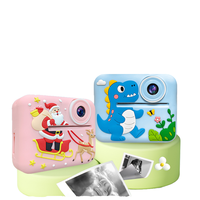 Appareil photo instantané mignon et compact pour enfants, bleu, impression thermique HD 1080P, papier photo inclus, écran 2,4 pouces, <10x