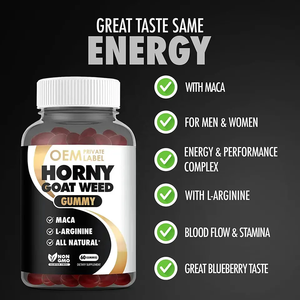 Cápsulas de Horny Goat Weed de Marca Privada OEM/ODM, Suplemento para el Cuidado de la Salud para Adultos, Vitaminas en Gomitas - Product Image 3