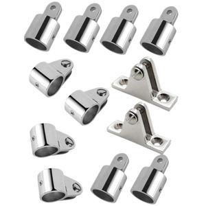 Kit de fixation pour bateau, 12 pièces, en acier inoxydable 316, avec support de serrage de tube, quincaillerie marine pour la réparation et le remplacement de la toile d'ombrage - Product Image 1