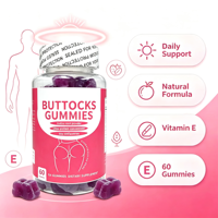 Gummies Naturelles pour le Remodelage des Hanches à la Vitamine E Pêche – Soutien à la Croissance Musculaire – 60 Comprimés – Complément Alimentaire pour Adultes – OEM ODM Privé