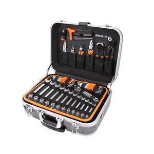 Clés à douilles combinées réglables Realtek OEM, jeu <span class=keywords><strong>de</strong></span> 123 outils à main, coffret en aluminium, chariot, matériau CRV, pour mécaniciens - Product Image 3