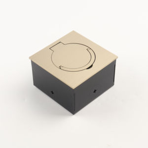 Cabinet <b>Socket</b> Electrical Wall Mounted Floor Box with Power Receptacle and Flip-up cover - Product Image 2