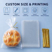 Sacs en plastique transparents micro-perforés BOPP, support de logo personnalisé, emballage alimentaire de qualité pour boulangerie