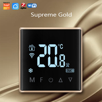 Panneau de commande de thermostat intelligent sans fil Zigbee Wifi TUYA pour climatiseur central et ventilateur