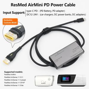 Cordon d'alimentation ResMed <span class=keywords><strong>AirSense</strong></span> 11 24V <span class=keywords><strong>CPAP</strong></span> Power Supply 65W AC to DC Adapter for AutoSet Elite <span class=keywords><strong>CPAP</strong></span> Machine Air11 Machine - Product Image 2