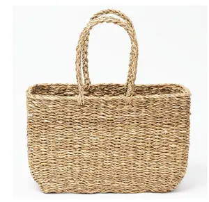 High quality best selling model eco-friendly seagrass woven Summer Handbag for beach holiday summer season made in Viet Nam