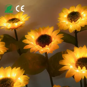 12v Sunflower Ground Insertion Lamp Garden Landscape Lawn Lamp Outdoor Decoration Flower Courtyard LED Lamp Wholesale