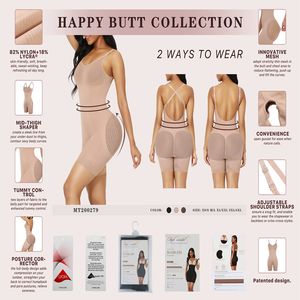 HEXIN Nouvelle conception de vêtements de compression sans couture à taille haute pour femmes, contrôle du ventre, rehausseur de fesses, gaine de corps complète - Product Image 2