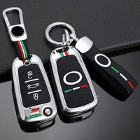 Étui à clé de voiture pliable en alliage de Zinc pour Great Wall C30 C20R Haval M4 3 boutons, protection du porte-clés, accessoires