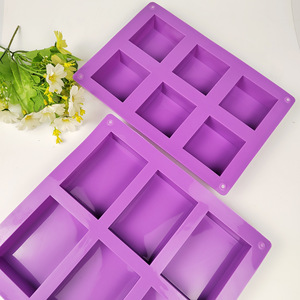 Hot Sell High Quality Handmade Six-cavity Rectangular and Square Silicone <strong>Cake</strong> Mould Handmade Soap Drip Mould <strong>Cake</strong> <strong>Tools</strong> - Product Image 4