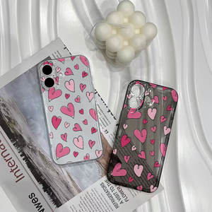Funda Colorida con Corazón para iPhone 17, para iPhone 15 Transparente 16 Pro, Estilo Europeo y Americano 14 Pro Max, Resistente a Caídas 13 - Product Image 5